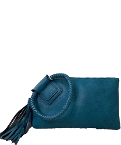 Fashion Handcufee Tassel Wristlet Clutch JYM-0346 BLUE